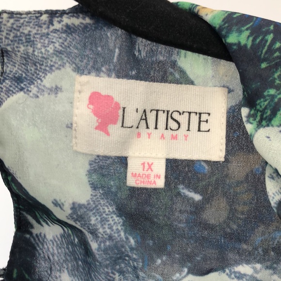 Plus size green palm tree dress - Picture 10 of 10